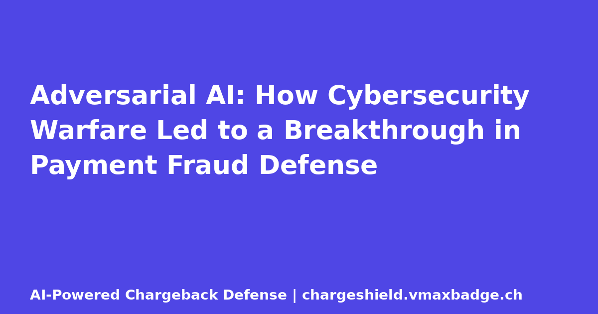 Adversarial AI: How Cybersecurity Warfare Led to a Breakthrough in Payment Fraud Defense